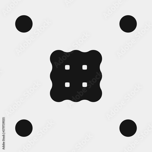 Abstract Cross Pattern Dots Logo generative computational art illustration