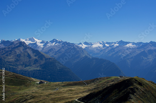 Wonderful view of the mountain range of the Austrian Central Alps