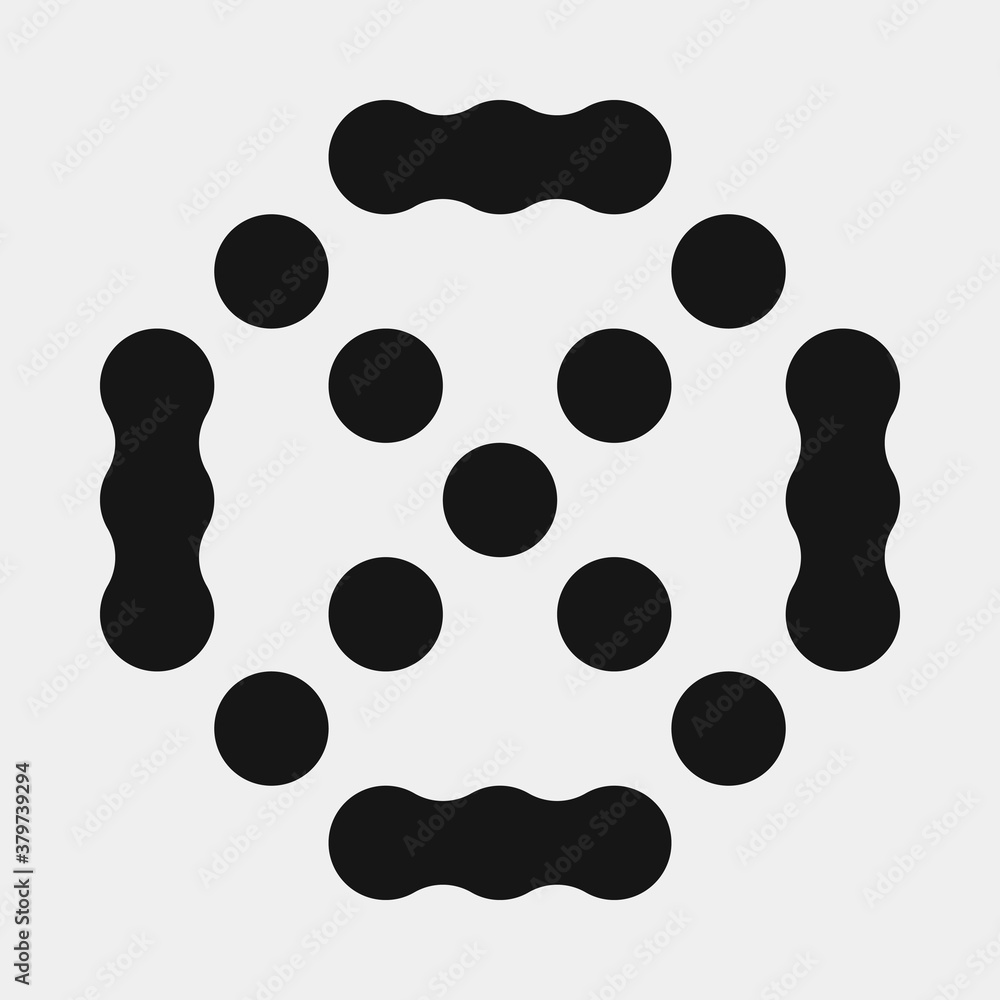 Abstract Cross Pattern Dots Logo generative computational art illustration