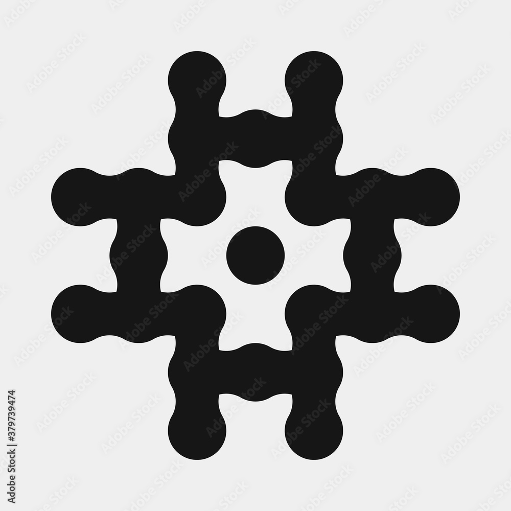 Abstract Cross Pattern Dots Logo generative computational art illustration Abstract Cross Pattern Dots Logo generative computational art illustration