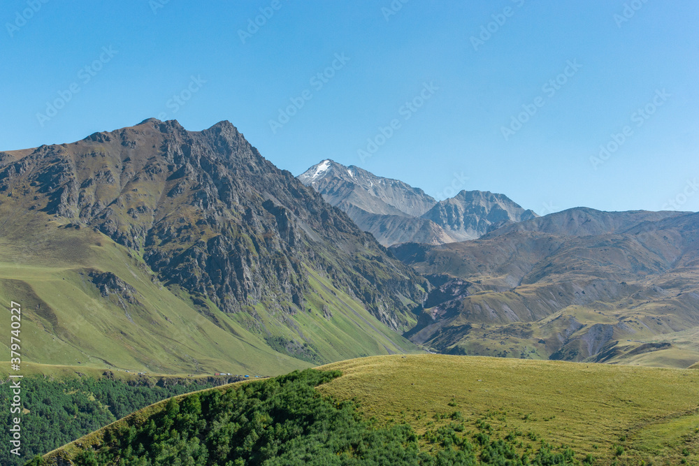 Scenic caucasus mountains