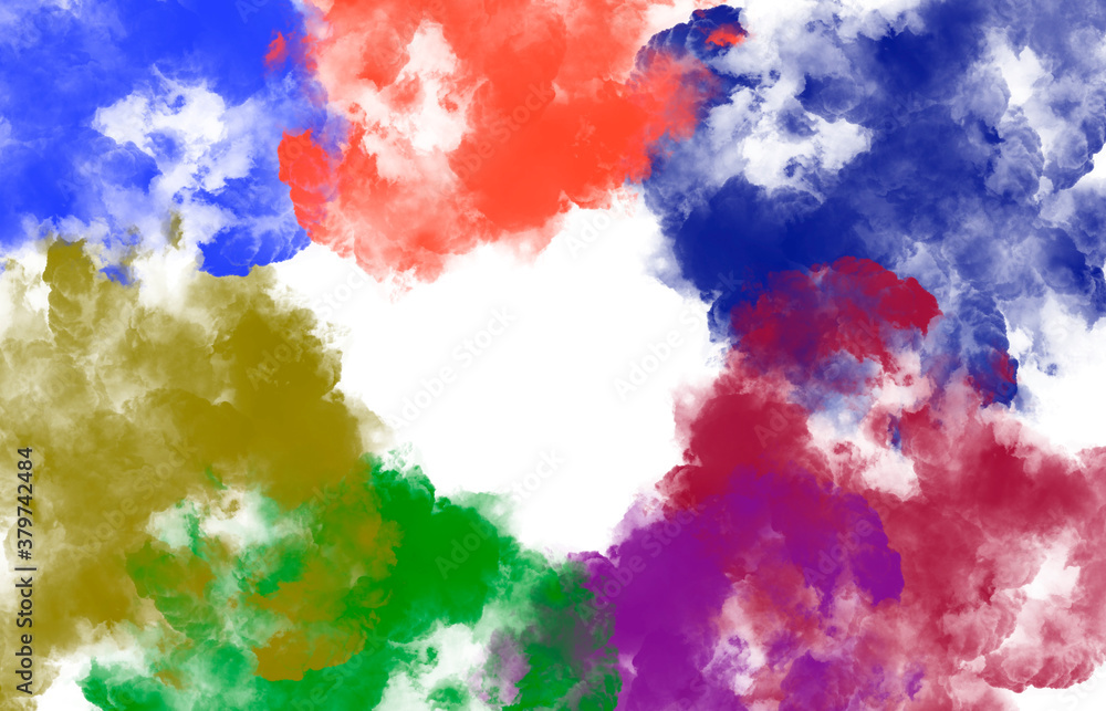 rainbow clouds copy space, social media, modern campaign, advertising, abstract art