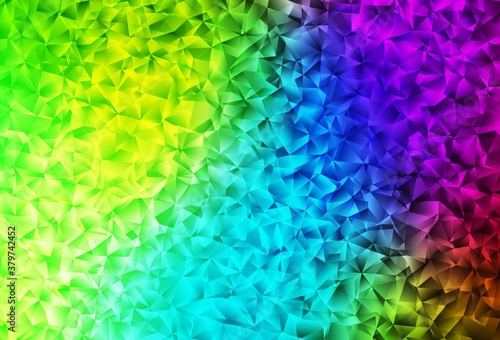 Dark Multicolor vector polygonal background.