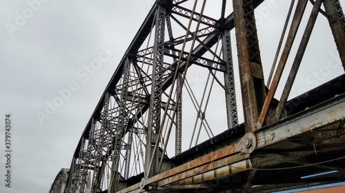 Train trestle over the Red River.