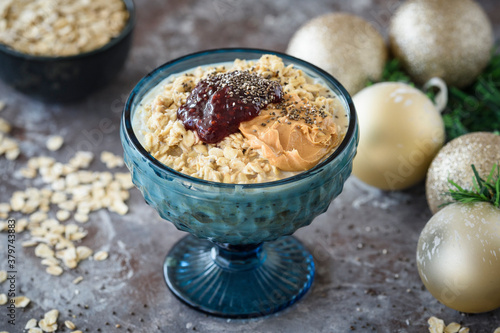 Wallpaper Mural Healthy cup served with Xmas decoration,selective focus Torontodigital.ca