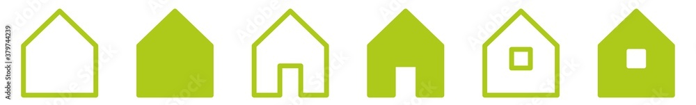 House Icon Green | Home Illustration | Real Estate Symbol | Building Logo | Tiny Houses Sign | Isolated | Variations House Icon Green | Home Illustration | Real Estate Symbol | Building Logo | Tiny Houses Sign | Isolated | Variations
