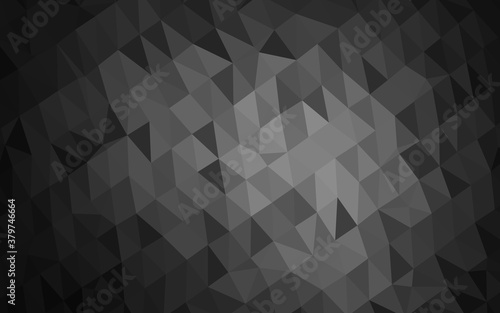 Dark Silver, Gray vector polygonal pattern. A completely new color illustration in a vague style. Template for a cell phone background.