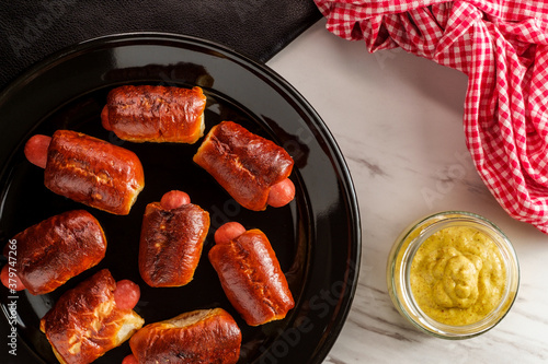 Mini Pretzel Dogs Mustard photo