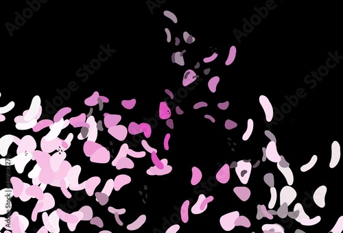 Dark Pink vector texture with random forms.