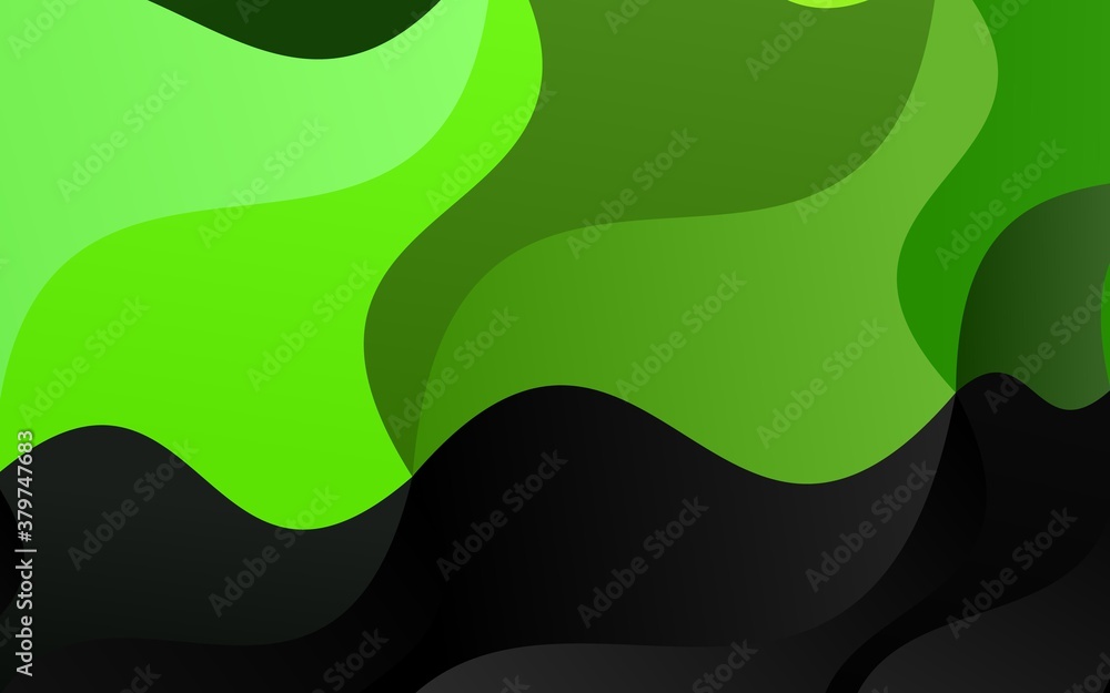 Light Green vector template with bubble shapes. Creative geometric illustration in marble style with gradient. Pattern for your business design.