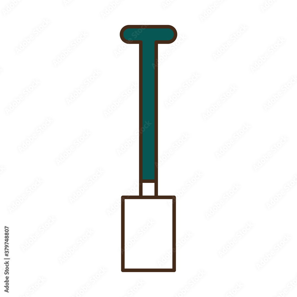 garden shovel line and fill style icon vector design garden shovel line and fill style icon vector design