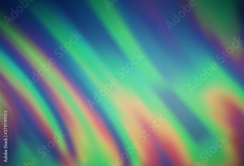 Wallpaper Mural Dark Blue, Green vector background with bent lines. Torontodigital.ca