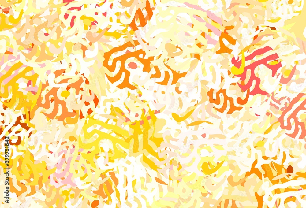 Fototapeta premium Light Orange vector texture with abstract forms.