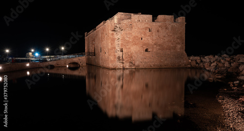 old castle in night