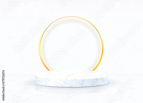 Scene presentation pedestal for business concepts, Podium object. Vector