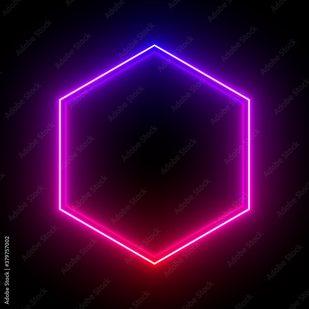 Multi-colored neon lamp on a black background. Halogen light. Simple figure. Multi-colored neon lamp on a black background. Halogen light. Simple figure.