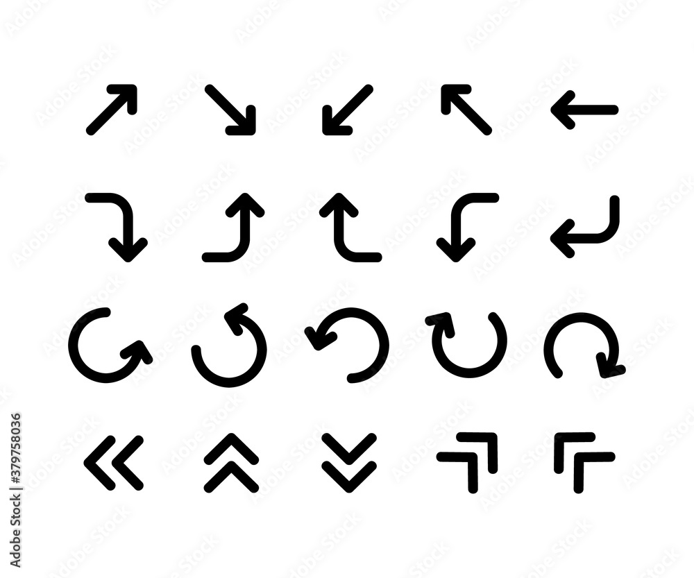 collection of black arrows vector. collection of black arrows vector.