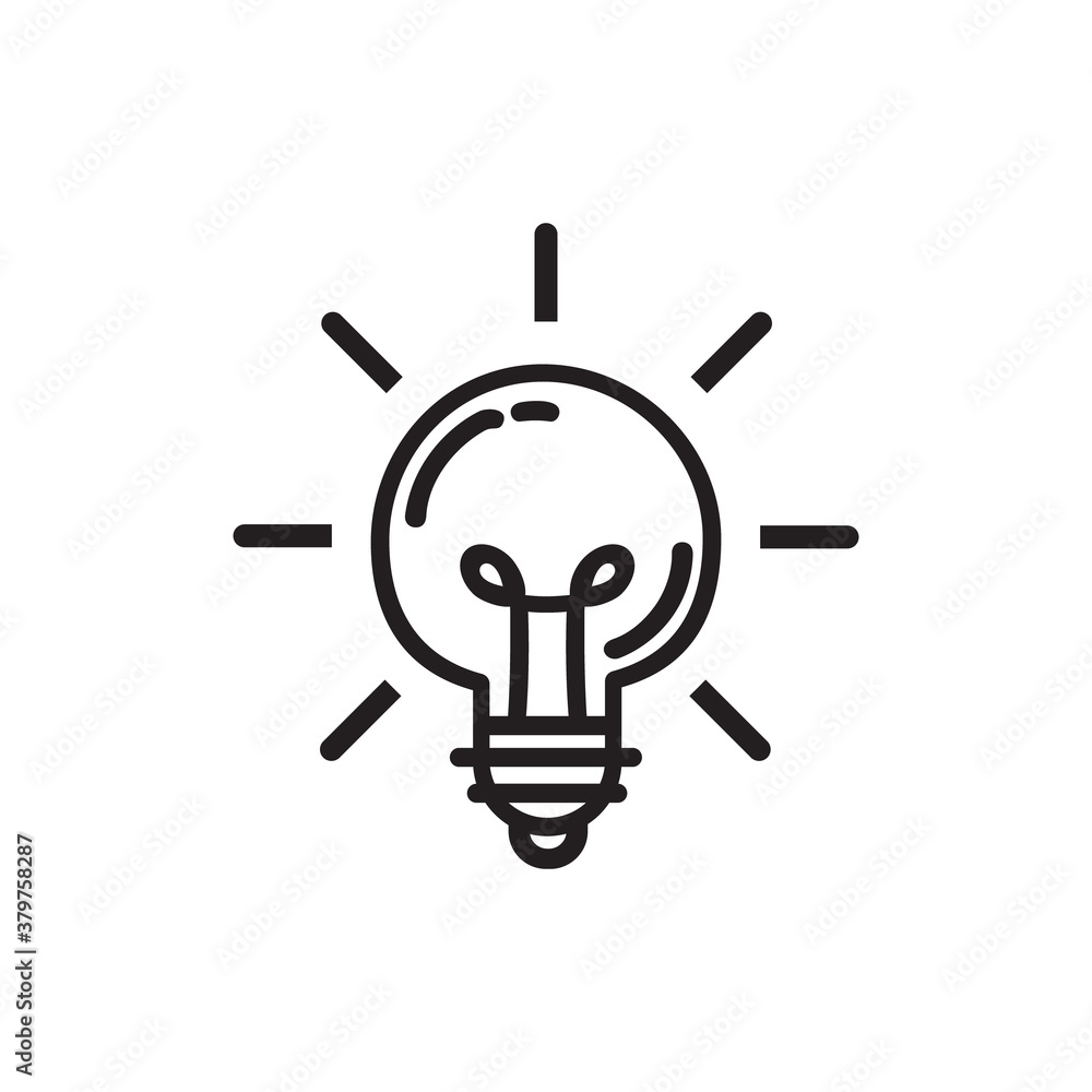 Light Bulb line icon vector. Idea sign for graphic design, Web site, UI Light Bulb line icon vector. Idea sign for graphic design, Web site, UI