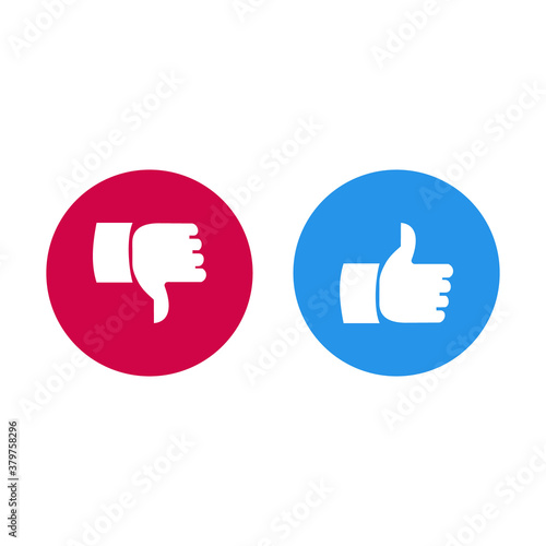 likes and dislikes icon symbol vector