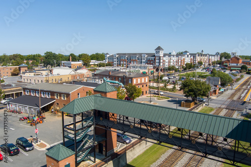 Принти на полотні Aerial view of Old Town Gaithersburg in Montgomery County, Maryland