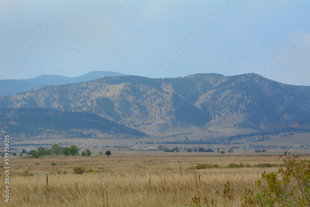 Colorado landscape of prairie grass east of Rocky Mountain foothills Colorado landscape of prairie grass east of Rocky Mountain foothills