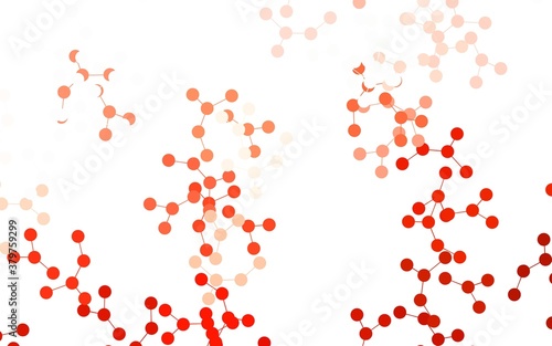 Light Red vector pattern with artificial intelligence network.