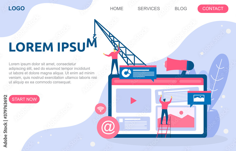 People Build Website Design Web Page Project Development Illustration People Build Website Design Web Page Project Development Illustration