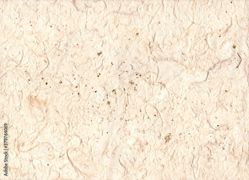 Gold Leaf Flakes on a Neutral Cream Tone Mulberry Paper with , Textured Handmade Paper Background