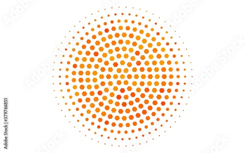 Light Orange vector texture with colorful hexagons. Illustration of colored hexagons on white surface. New design for website's poster, banner.
