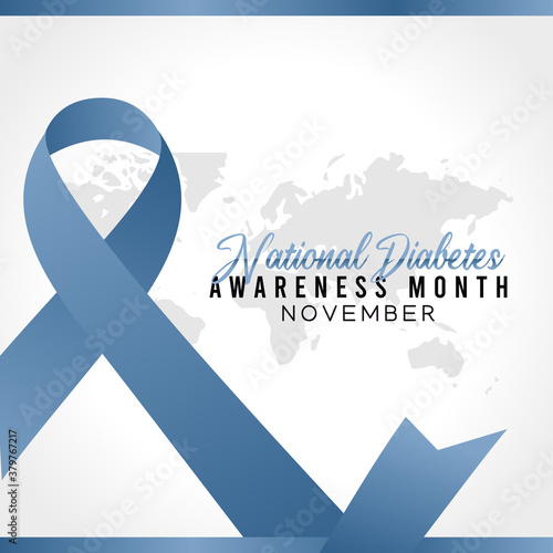 Vector graphic of national diabetes awareness month good for diabetes awareness month month celebration. flat design. flyer design.flat illustration.