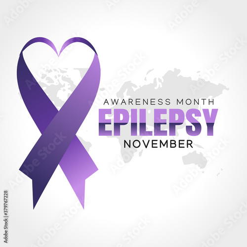 Vector graphic of epilepsy awareness month good for epilepsy awareness month celebration. flat design. flyer design.flat illustration.