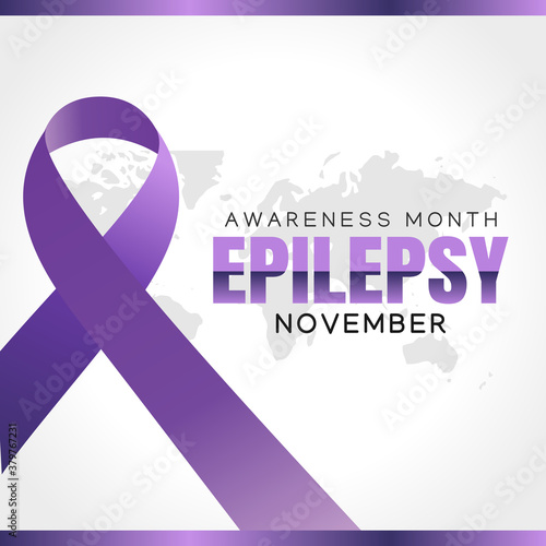 Vector graphic of epilepsy awareness month good for epilepsy awareness month celebration. flat design. flyer design.flat illustration.