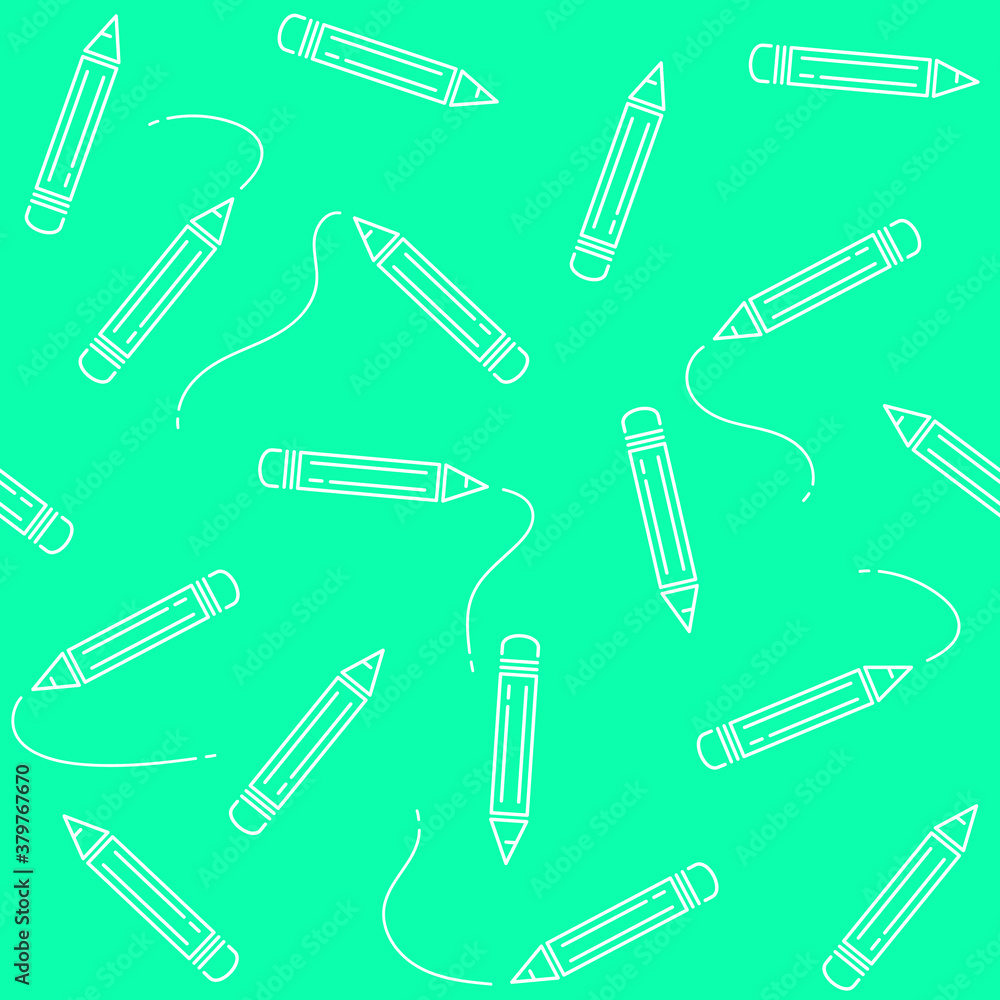 A pattern of contour pencils. School background, pencils, drawing, drawing. Getting ready for school, school sale. A pattern of contour pencils. School background, pencils, drawing, drawing. Getting ready for school, school sale.