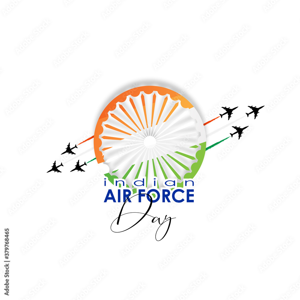 Vector illustration of Indian Air Force Day. vector Stock Vector ...