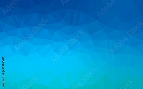 Light BLUE vector polygonal template. Triangular geometric sample with gradient. Completely new template for your business design.