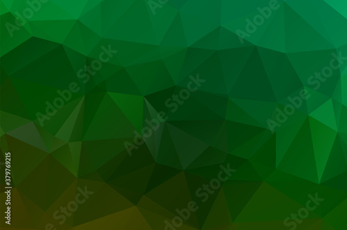 Gradient Green vector shining triangular layout. Glitter abstract illustration
