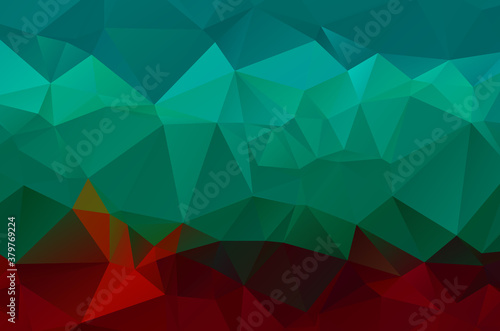 Gradient Green vector shining triangular layout. Glitter abstract illustration