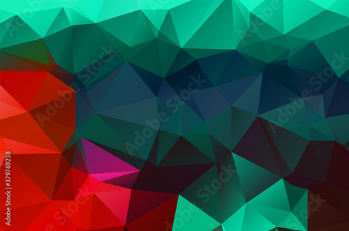 Gradient Green vector shining triangular layout. Glitter abstract illustration