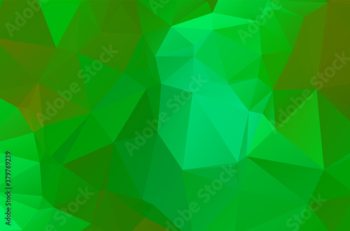 Gradient Green vector shining triangular layout. Glitter abstract illustration