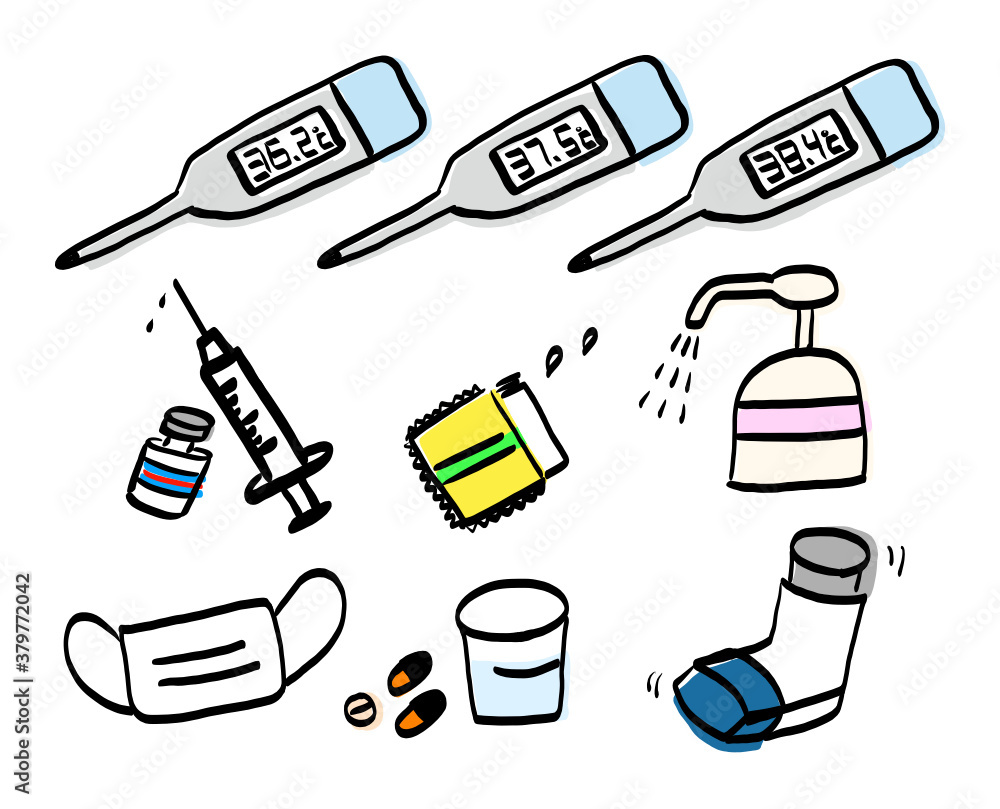 インフルエンザ 予防接種 医療の手書きベクターイラストセット Stock Vector Adobe Stock インフルエンザ 予防接種 医療の手書きベクターイラストセット Stock Vector Adobe Stock