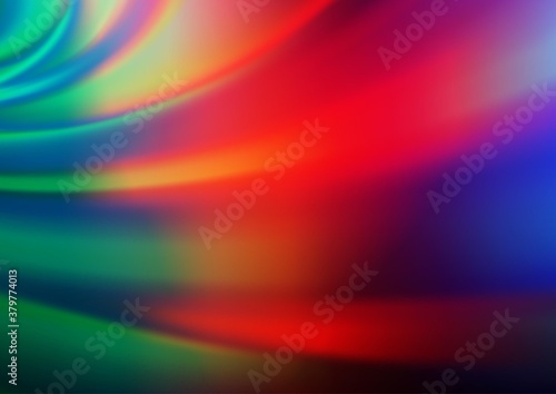 Dark Multicolor, Rainbow vector blurred shine abstract template. Shining colorful illustration in a Brand new style. A completely new design for your business.