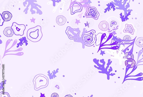 Light Purple  Pink vector pattern with random forms.
