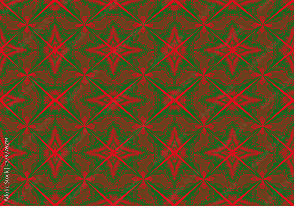 Seamless pattern design with floral background elements, beautiful ornaments, red, gold Seamless pattern design with floral background elements, beautiful ornaments, red, gold