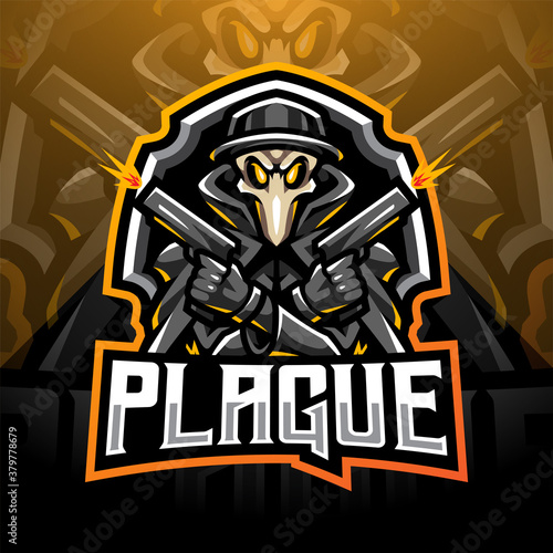 Plague gunner esport mascot logo