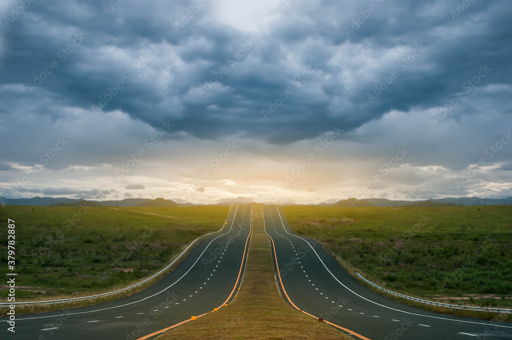Naklejka premium driving on the highway