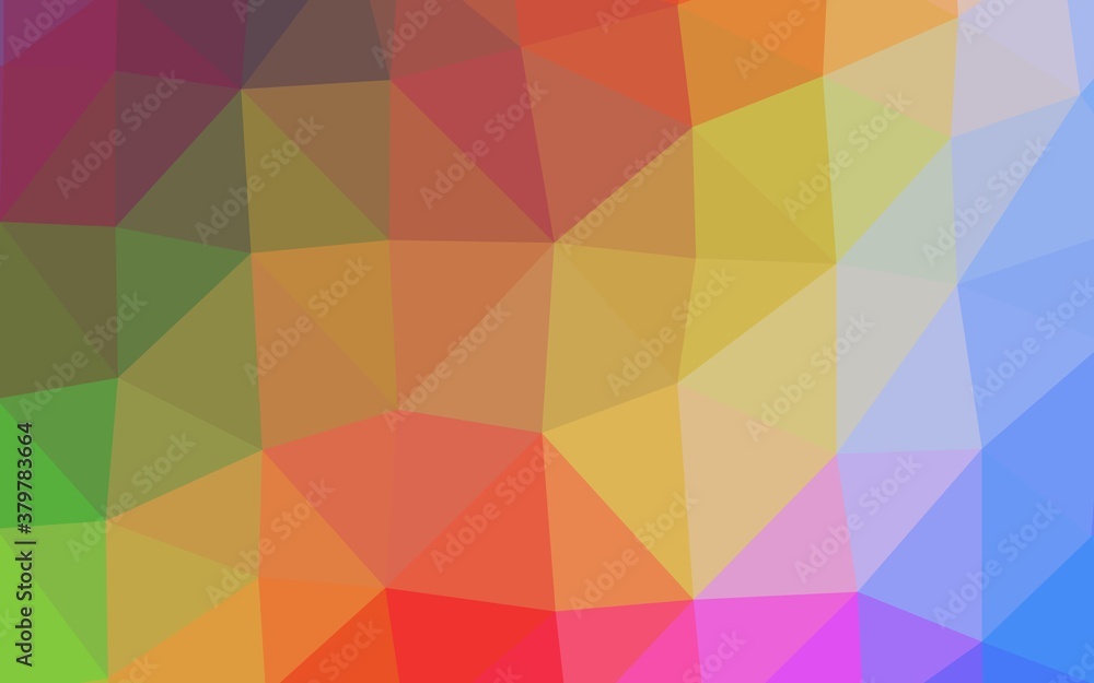 Light Multicolor, Rainbow vector polygonal template. Shining colored illustration in a Brand new style. Template for a cell phone background.