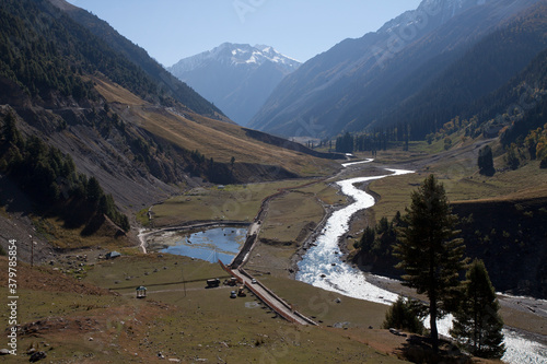 Sind River in Sonamarg Valley of Kashmir,India photo