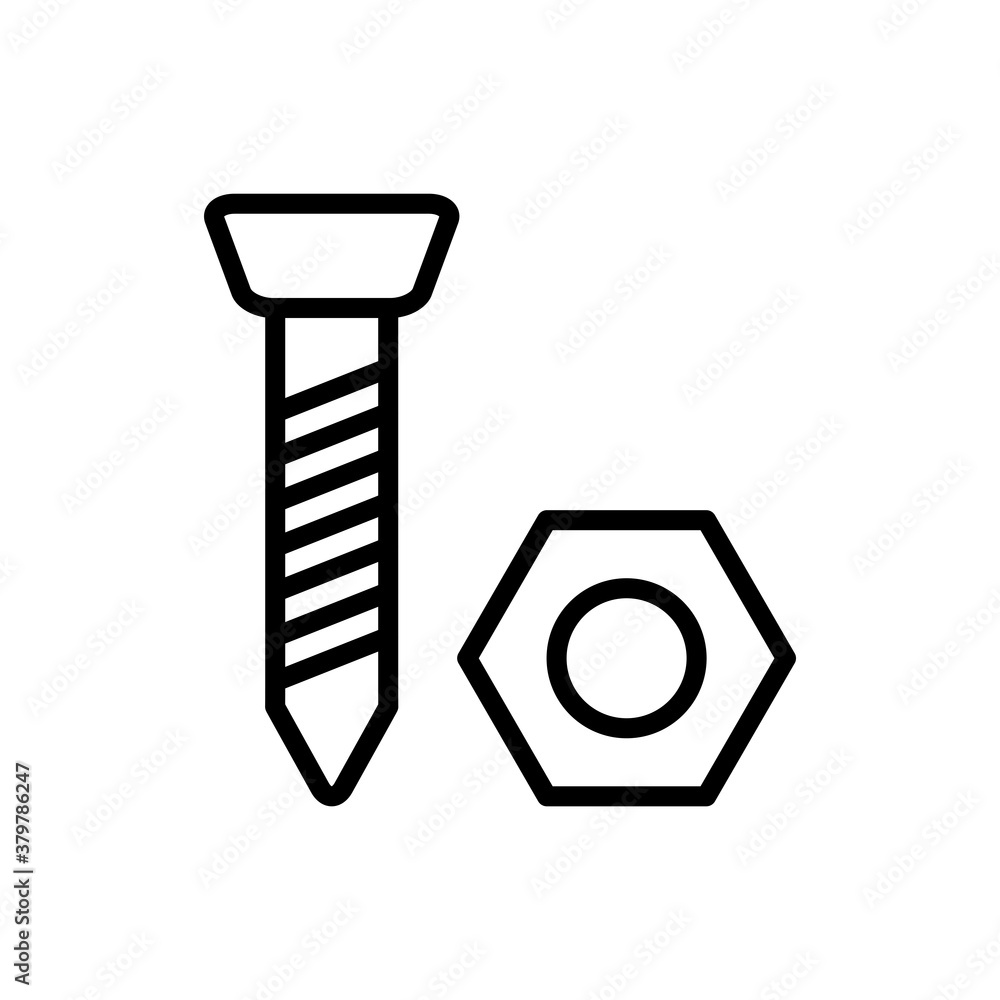 Screw Nut And Bolt Icon Design Vector Template Illustration Screw Nut And Bolt Icon Design Vector Template Illustration