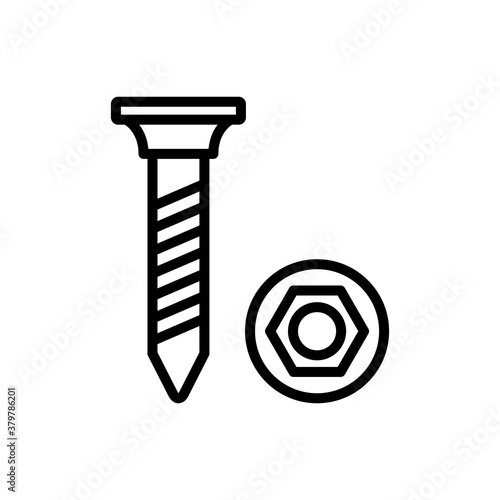 Screw Nut And Bolt Icon Design Vector Template Illustration