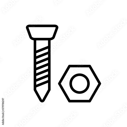 Screw Nut And Bolt Icon Design Vector Template Illustration